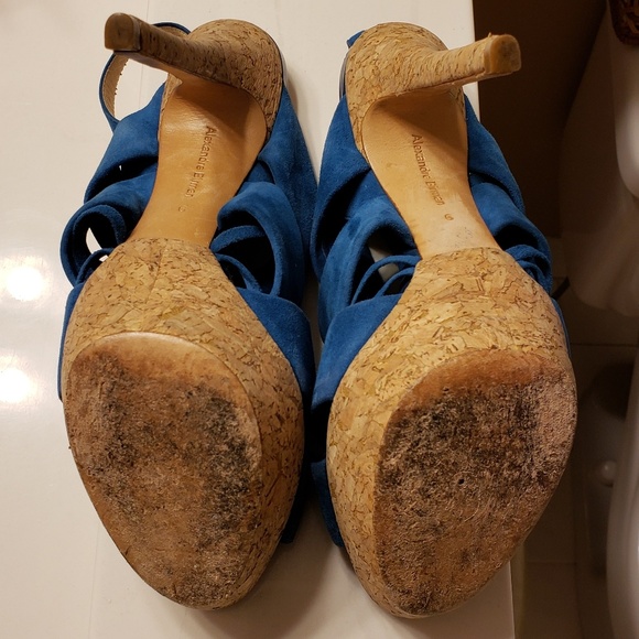 ALEXANDRE BIRMAN Suede Platform Slingback Sandals - Picture 5 of 7
